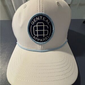 Golf Baseball Cap Genteal Apparel White Blue Logo Patch Unisex